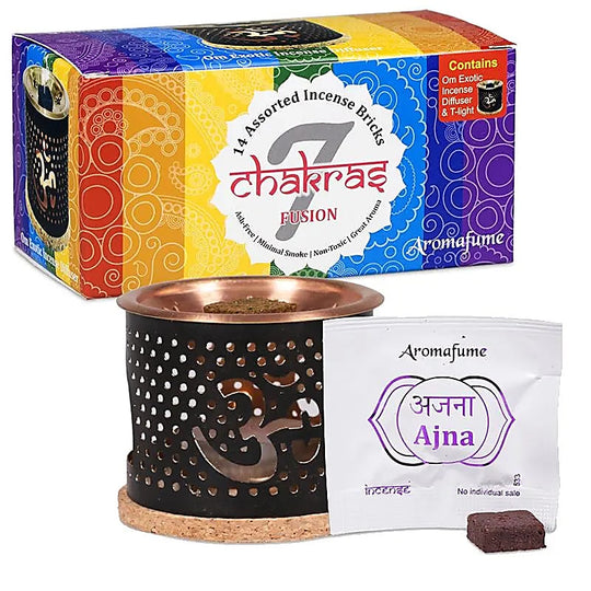 Aromafume Chakra sample set: Diffuser + incense bricks