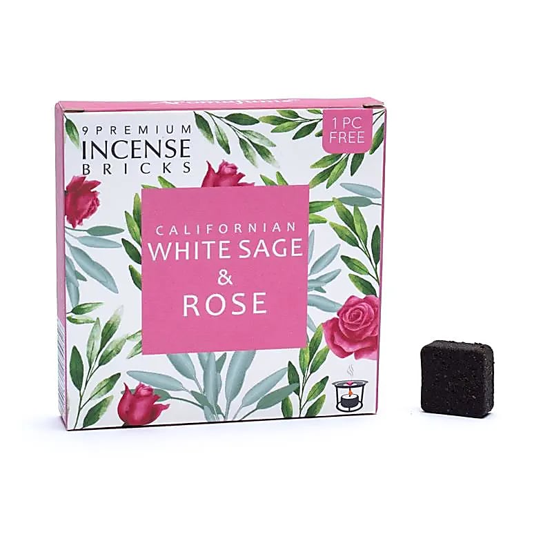 Aromafume incense bricks white sage & rose