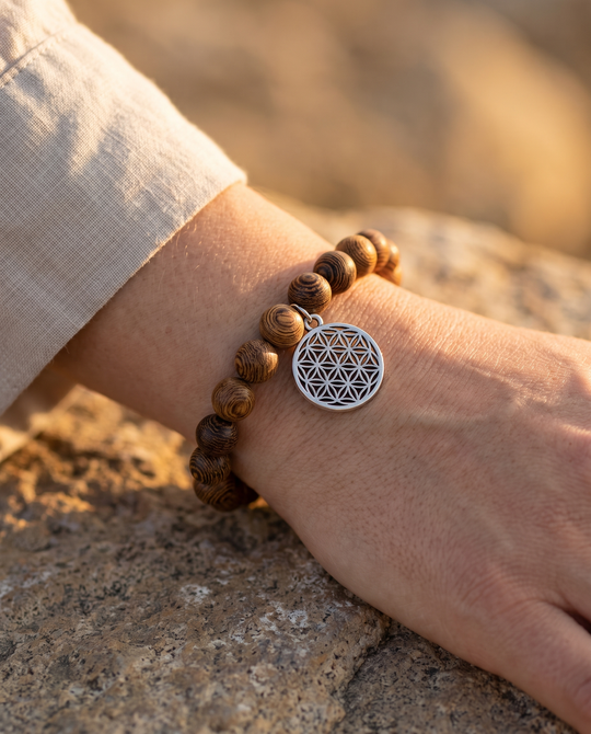 Mala/bracelet wenge wood - livsstilsbild